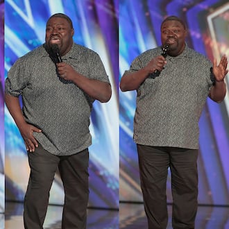 Ashford Sanders of Atlanta got four yeses from judges during his initial audition that aired on NBC's "America's Got Talent" on July 14, 2026. He will be on the live show airing Tuesday, Aug. 18. (Courtesy of NBC)