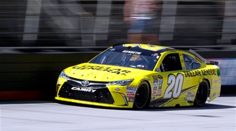 Sprint Cup Series driver Matt Kenseth (20) during a NASCAR Sprint Cup Series auto race, Sunday, April 17, 2016 in Bristol, Tenn. (AP Photo/Wade Payne)