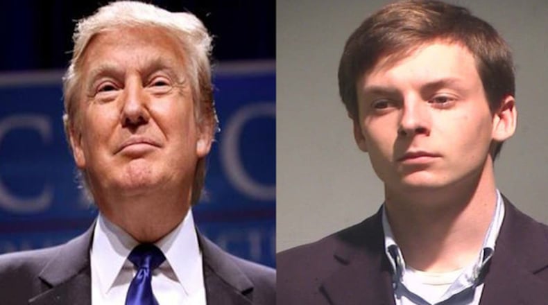 Donald Trump and Brandon Phillips. WSB-TV.