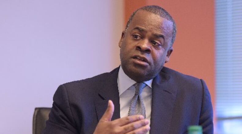 Mayor Kasim Reed talks with the Atlanta Journal Constitution editorial board Monday, January 30, 2017. Kent D. Johnson/AJC