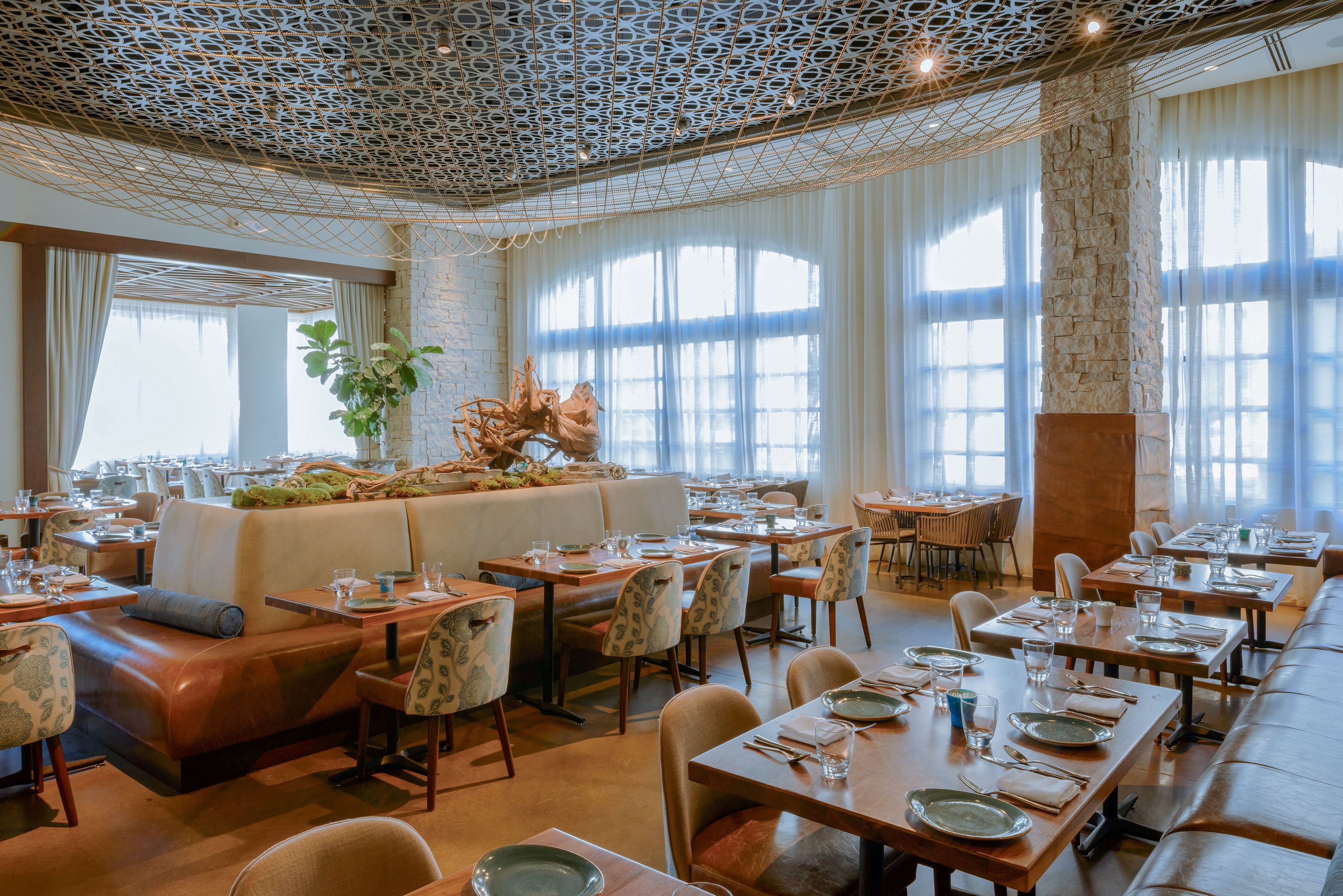 The dining room at Rumi's Kitchen in Alpharetta is airy and elegantly appointed. (Courtesy of Rumi's Kitchen)