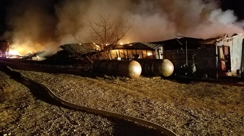 A chicken house that was being used as a horse stable burned Friday night in Hall County.