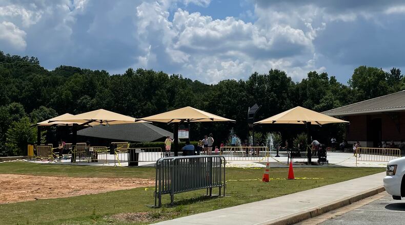 Lilburn recently completed renovations of the splash pad at City Park. (Photo by Karen Huppertz for the AJC)
