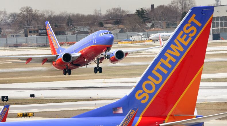 CHICAGO - APRIL 03: A Southwest Airlines jet takes off at Midway Airport April 3, 2008 in Chicago, Illinois. Officials from Southwest and other airlines will testify at a safety hearing on Capitol Hill today following recent cancellations of flights by Southwest, United, American and Delta airlines as jets were taken out of service for safety inspections. (Photo by Scott Olson/Getty Images)