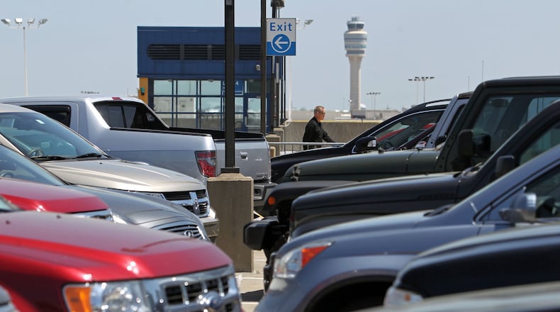 The Atlanta airport’s massive parking operations generate $120 million in annual revenue. JASON GETZ / JGETZ@AJC.COM