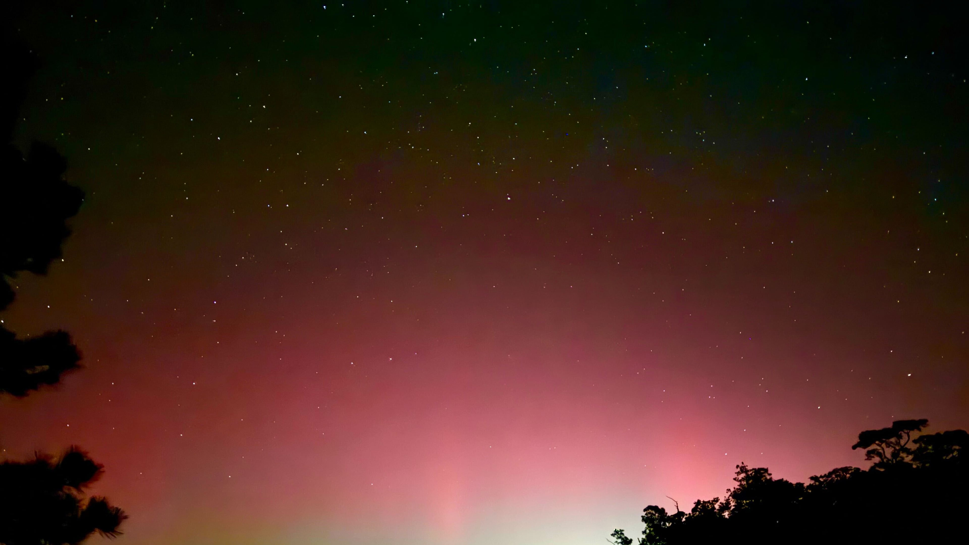 The northern lights are visible from the Georgia marshes south of Savannah on Tuesday, Nov. 11, 2025. (Photo courtesy of Mark Yeager/Charlie Bates Solar Astronomy Project)