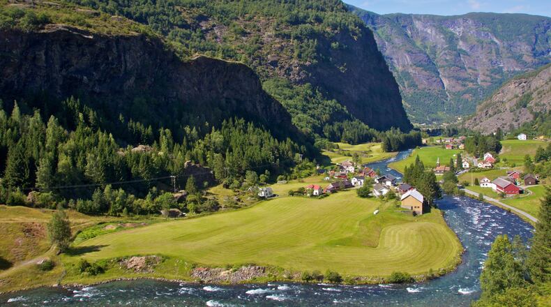A view of the old village of Flam from the train. (Lisa Lubin/Chicago Tribune/TNS)