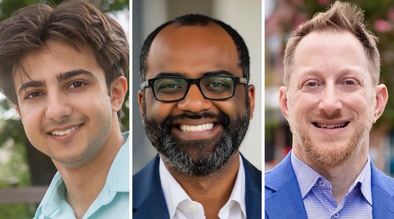 From left, Akbar Ali, Marqus Cole and Jamie Parker are competing for the House District 106 seat in a special election on Nov. 4. (AJC file photos)