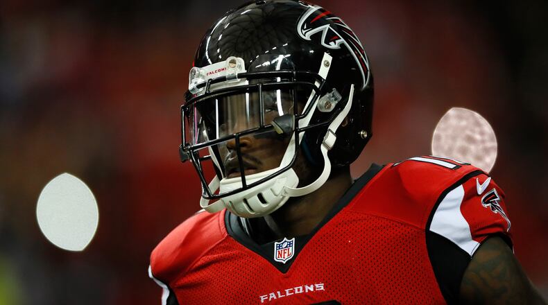 Falcons wide receiver Julio Jones was 129 yards short of 2,000 yards last season.