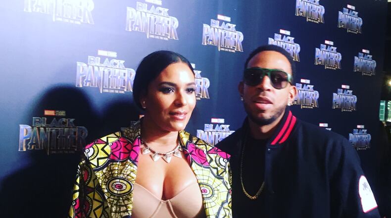 Ludacris and his wife Eudoxie at the "Black Panther" premiere. Photo: Jennifer Brett