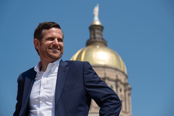 Sen. Brian Strickland, R- McDonough, waits for the start of a press conference in Atlanta where he announced his run for Georgia Attorney General on Tuesday, June 3, 2025.   Ben Gray for the Atlanta Journal-Constitution