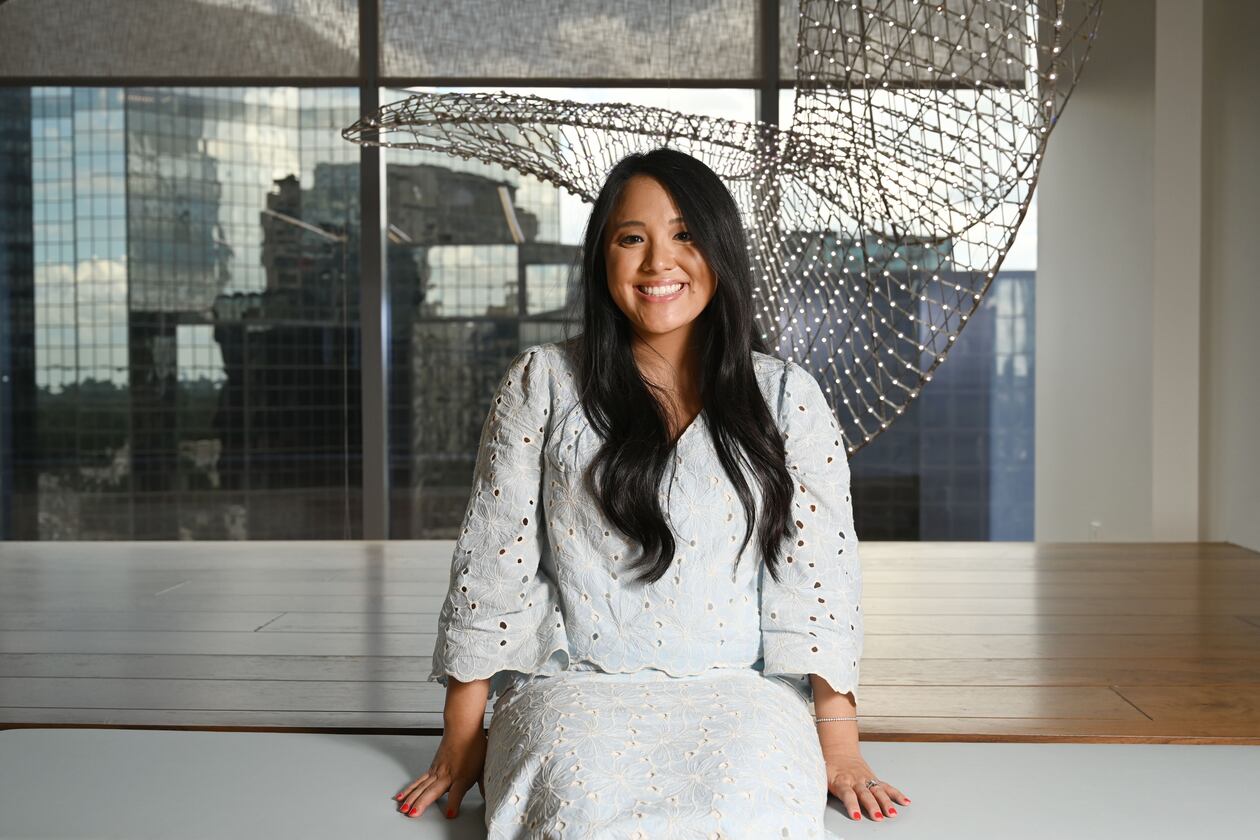 Melanie Wolfe, vice president of office leasing for JLL, poses for a portrait at JLL's Midtown office on Thursday, Sept. 10, 2026, in Atlanta. (Hyosub Shin/AJC)