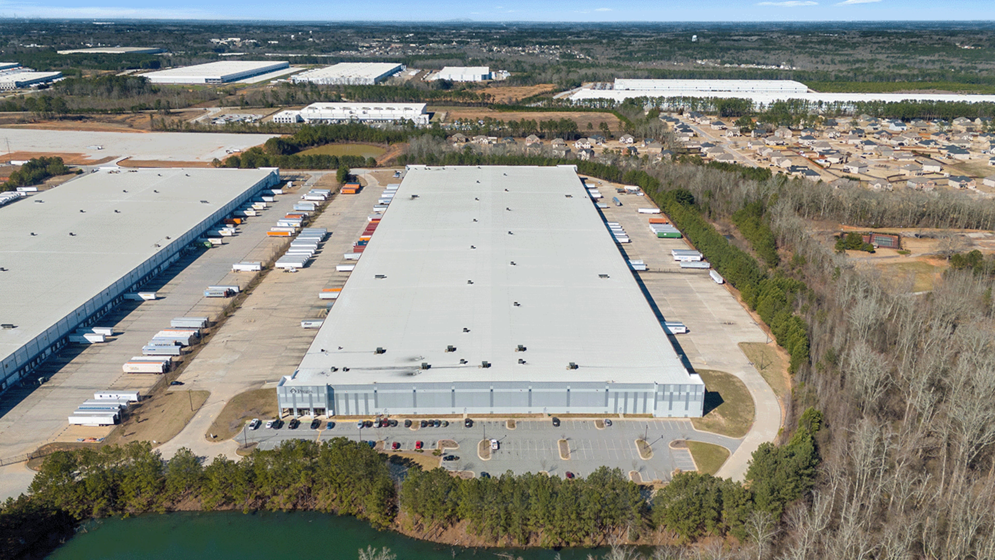 Bridge Logistics Properties filed state paperwork in November 2025 to build a large industrial park in the city of South Fulton. Pictured is a different distribution center owned by the same developer in McDonough. (Courtesy of Bridge Logistics Properties)