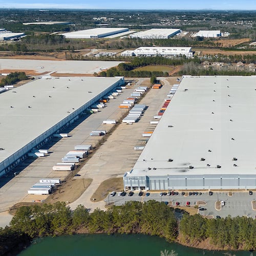 Bridge Logistics Properties filed state paperwork in November 2025 to build a large industrial park in the city of South Fulton. Pictured is a different distribution center owned by the same developer in McDonough. (Courtesy of Bridge Logistics Properties)