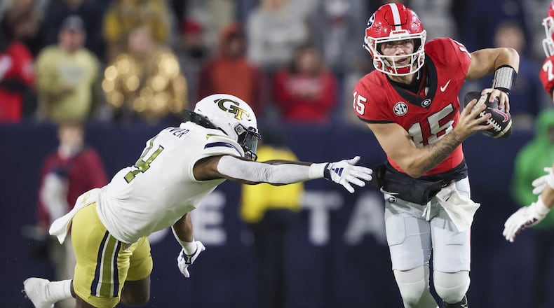 Mark Bradley believes Georgia will be in the running for the national championship yet again. And Georgia Tech will shock the world this season.