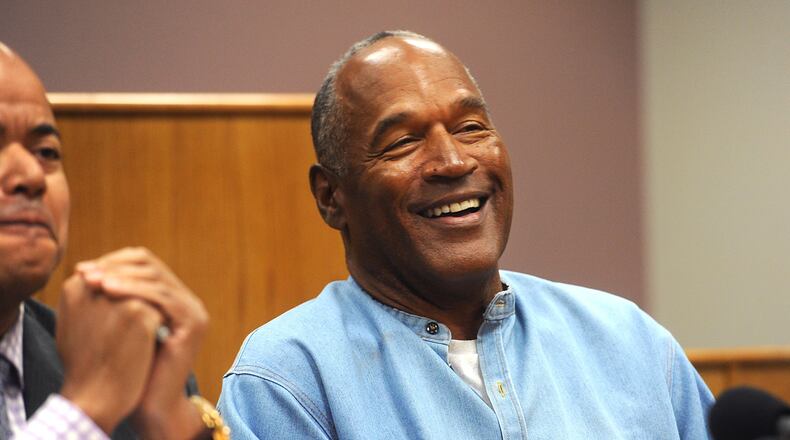 O.J. Simpson attends a parole hearing at Lovelock Correctional Center in July.