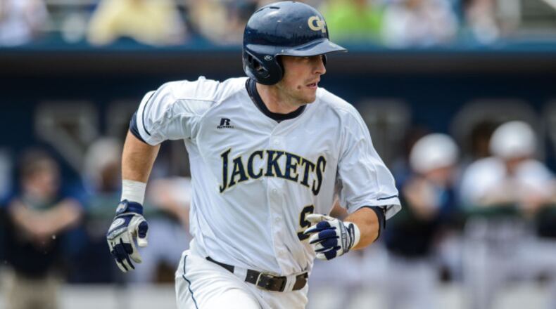 Georgia Tech first baseman A.J. Murray is second in the ACC with 15 home runs, with eight coming in the last 15 games. (GT Athletics/DANNY KARNIK)