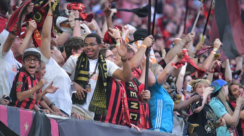 They are good and enthusiastic supporters, this Atlanta United audience. (HYOSUB SHIN / HSHIN@AJC.COM)