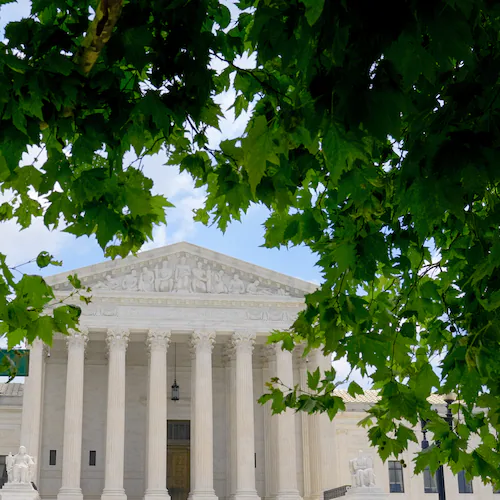 The U.S. Supreme Court is seen Monday, June 29, 2026, in Washington. (AP Photo/Mariam Zuhaib)