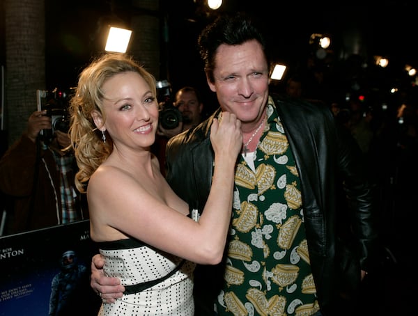 FILE - Actors Virginia Madsen, left, and her brother Michael Madsen appear at the premiere of "The Astronaut Farmer" in Los Angeles on Feb. 20, 2007. (AP Photo/Matt Sayles, File)