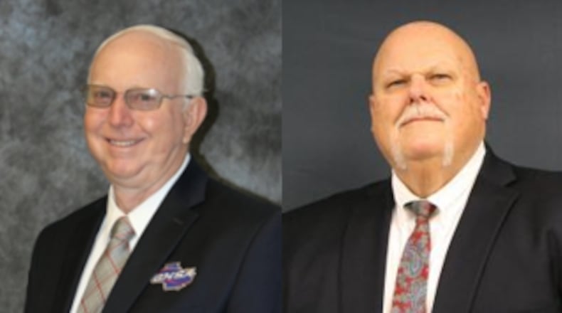 Tommy Whittle (left) has stepped back and given up his duties as football coordinator with the Georgia High School Association and says Kevin Giddens (right) will be the ''face of Football in GHSA'' going forward.