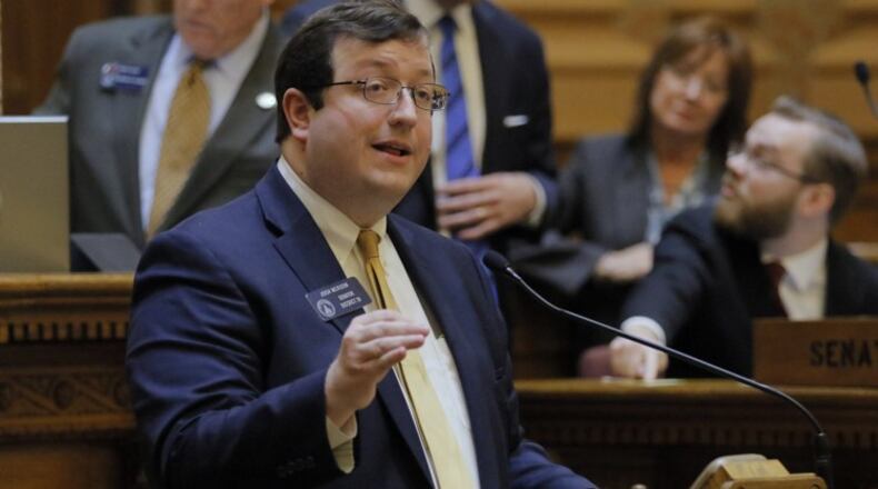 State Sen. Josh McKoon, R-Columbus, seeks to increase the burden of proof for minors attempting to avoid notifying their parents when they get an abortion. BOB ANDRES/BANDRES@AJC.COM