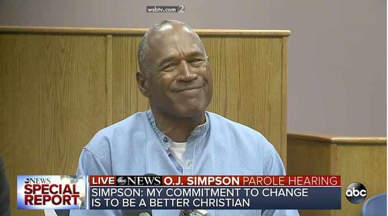 O.J. Simpson's parole board hearing was Thursday.