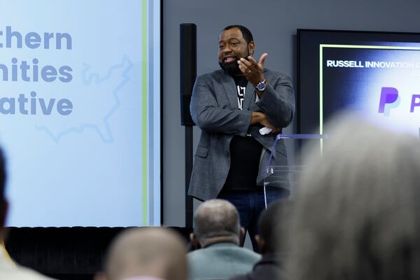 Jay Bailey, president and CEO of Russell Innovation Center for Entrepreneurs, says the support from the Blank Foundation is “certainly well-timed, in a time of uncertainty for nonprofits. This $2 million allows us to keep our momentum going.” (Miguel Martinez/AJC 2023)