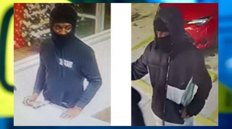 Riverdale police are looking for two suspects in a robbery at a Waffle House.