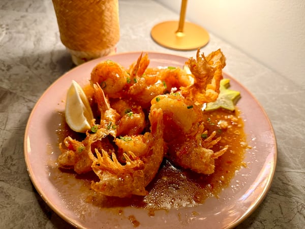 Mango Shrimp at Naga Bistro. (Angela Hansberger for The Atlanta Journal-Constitution)