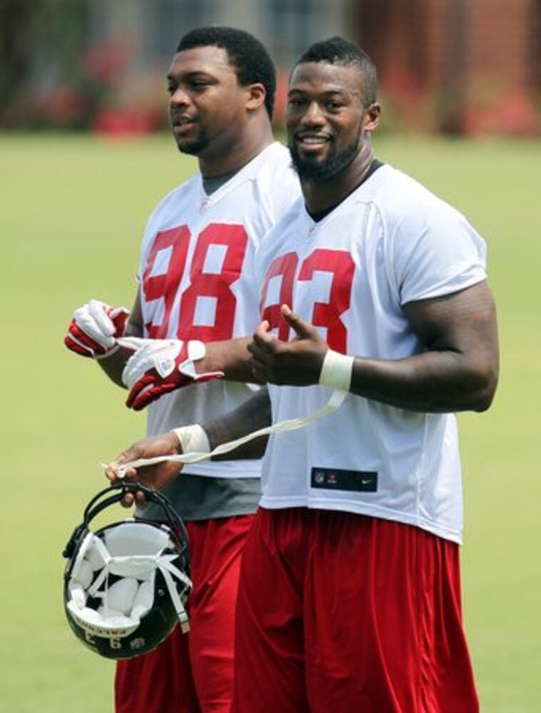 Falcons back on practice field