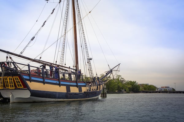 Visitors to Alexandria, Virginia, can take a dockside tour of Tall Ship Providence and sail aboard it on the Potomac River. (Courtesy of Visit Alexandria)