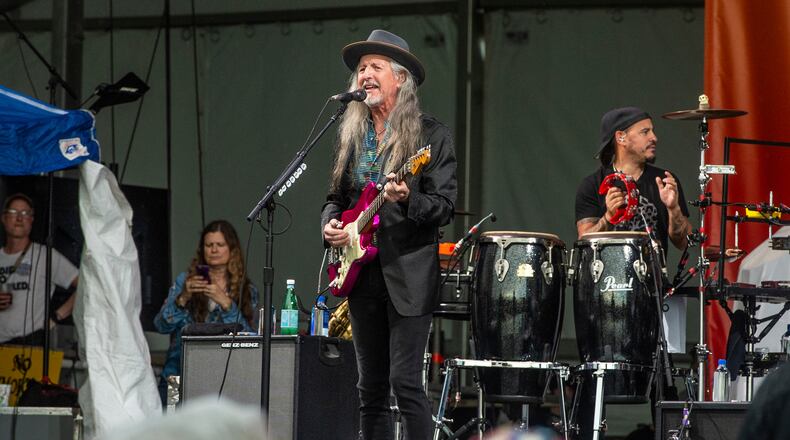 Patrick Simmons of The Doobie Brothers performs at the New Orleans Jazz and Heritage Festival on Thursday, April 25, 2019, in New Orleans. (Photo by Amy Harris/Invision/AP)