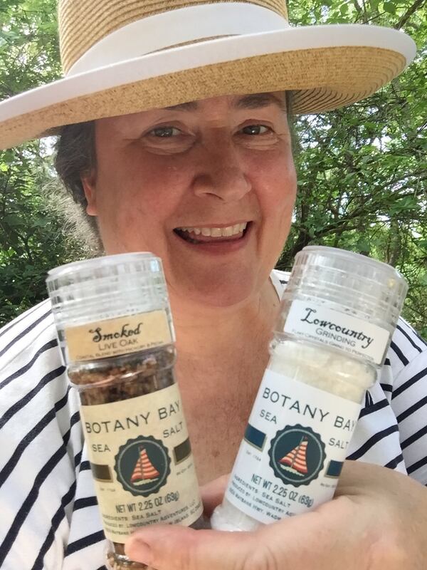 Salt farmer Bertha Booker harvests South Carolina seawater to produce Botany Bay Sea Salt, sold loose or in grinders of plain or smoked sea salt. CONTRIBUTED BY BERTHA BOOKER