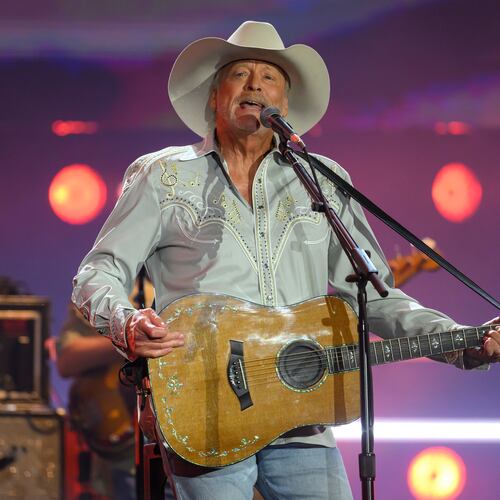 Alan Jackson performs during his final farewell concert called, "Last Call: One More for the Road - The Finale," at Nissan Stadium, Saturday, June 27, 2026, in Nashville, Tenn. (AP Photo/John Amis)