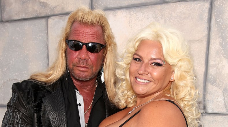 The wife of TV personality Dog the Bounty Hunter (L), Beth Chapman (R), reportedly underwent surgery to remove a tumor. She recently revealed a throat cancer diagnosis.