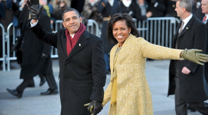 Michelle Obama (right) with her husband, President Barack Obama, in the CNN series "First Ladies." She is featured in the debut episode Sunday, Oct. 4, 2020 at 9 p.m. Credit: CNN