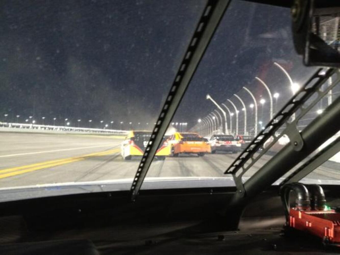 Brad Keselowski tweets from his car
