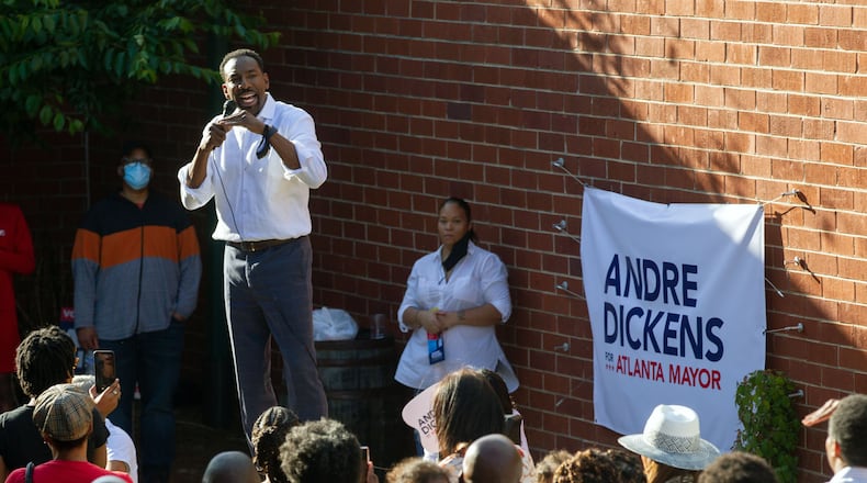 Andre Dickens formally kicks off his bid for mayor at Monday Night Garage in Atlanta on May 20, 2021. STEVE SCHAEFER FOR THE ATLANTA JOURNAL-CONSTITUTION