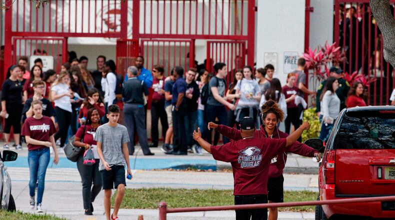 Marjory Stoneman Douglas High School in Parkland, Fla., on Feb. 28, 2018.