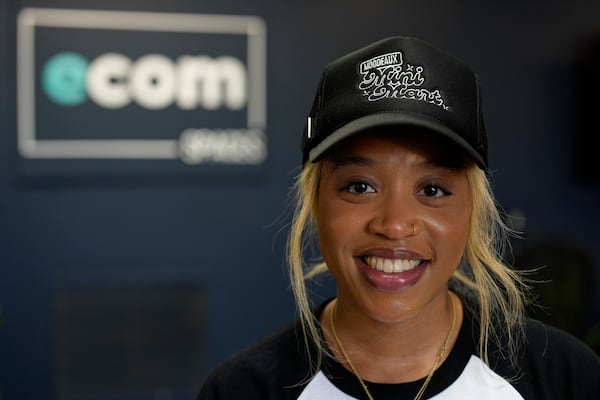 Brianna Arps poses for a photo, Friday, March 21, 2025, in Atlanta. (AP Photo/Mike Stewart)