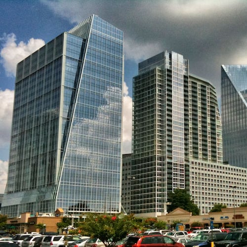 Amazon leases nearly 1.5 million square feet across five buildings owned by Cousins, including about 121,000 square feet in Buckhead’s Terminus complex. (Keizers/WikiMedia)