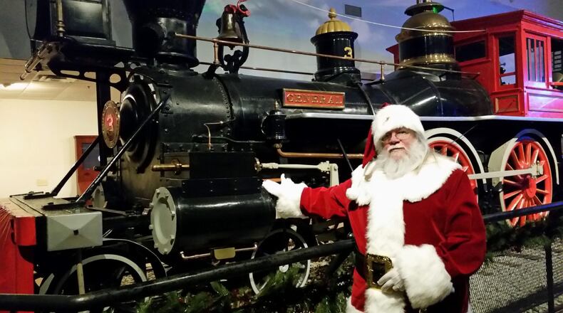 Santa may be seen at many places in Kennesaw during December, including Dec. 4 at A Breakfast with Santa, also Dec. 4 at the city's Day with Santa and Parade and Dec. 11 at All Aboard for Holiday Fun at the Southern Museum. (Courtesy of Southern Museum)