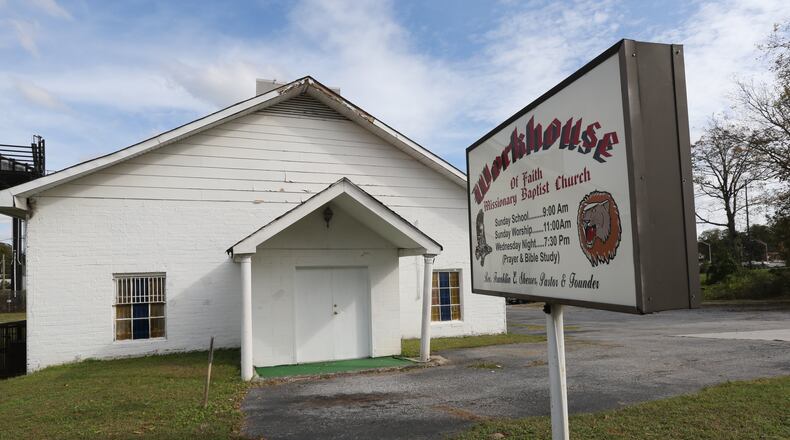 Atlanta police were investigating a Tuesday afternoon shooting outside a funeral at the Workhouse of Faith Missionary Baptist Church, located at 802 Pryor St. SW. BEN GRAY / BGRAY@AJC.COM