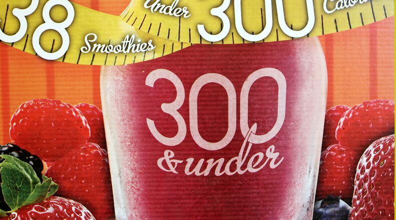 This poster at a Smoothie King in Dunwoody advertises low-calorie smoothies.