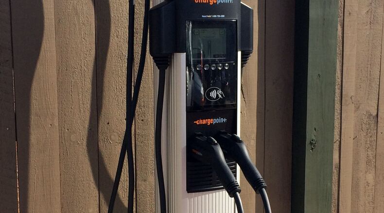 Marietta will install electric vehicle charging stations at two sites. File photo