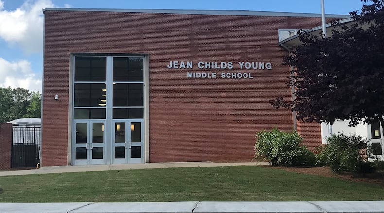 Young Middle School was evacuated Wednesday after a bomb threat. VANESSA McCRAY/AJC FILE PHOTO