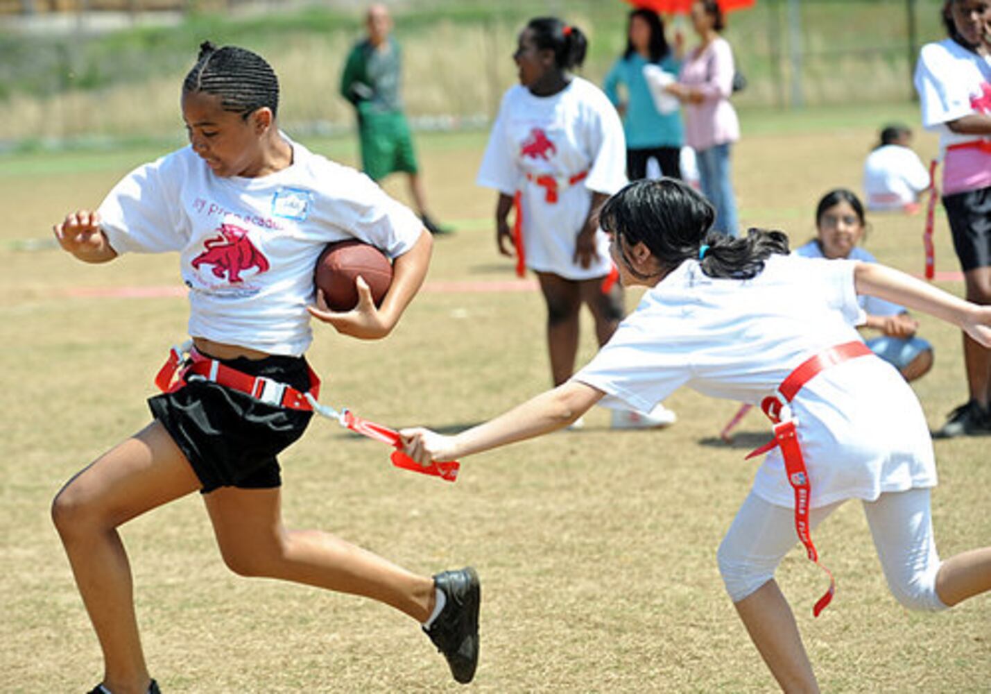 Girls hit the gridiron