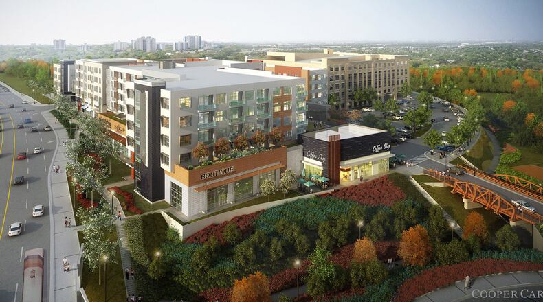 Artist's rendering of Parkview on Peachtree, a mix of 500 residences, loft office space and retail near the Chamblee station.