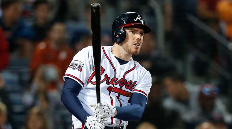 Braves first baseman Freddie Freeman is hitting .143 after two games.